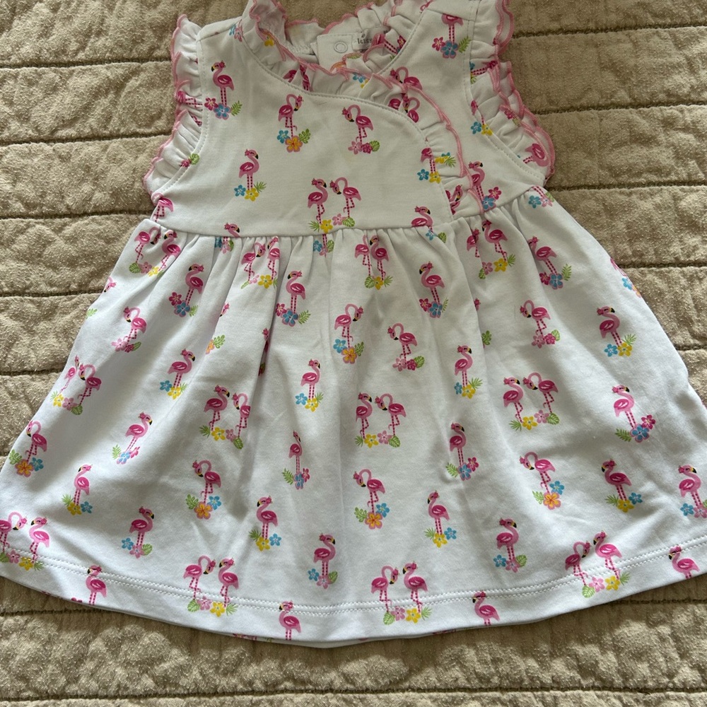 Kissy Kiss Flamingo Baby Dress